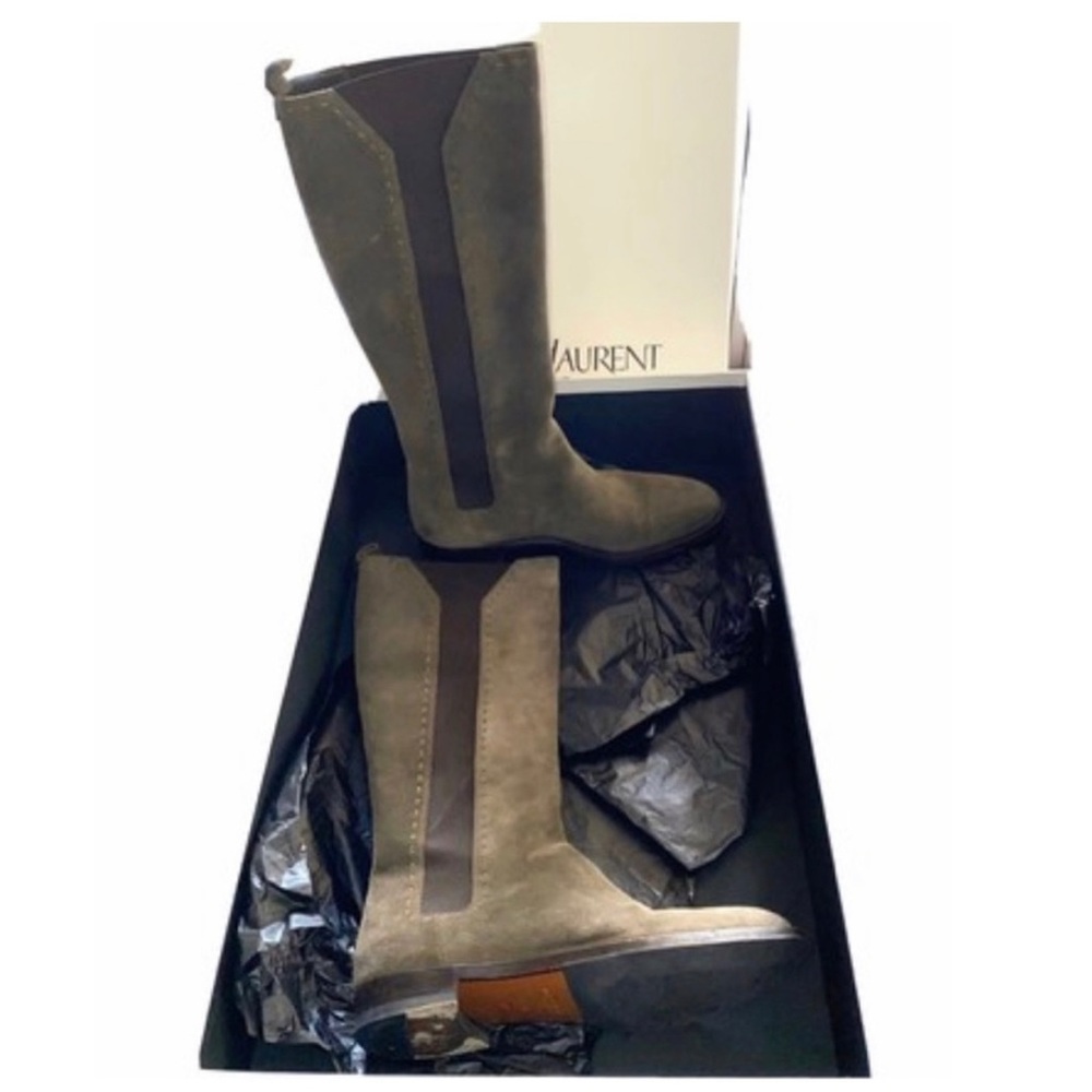 YVES SAINT LAURENT HYDE 15 SUEDE BOOTS